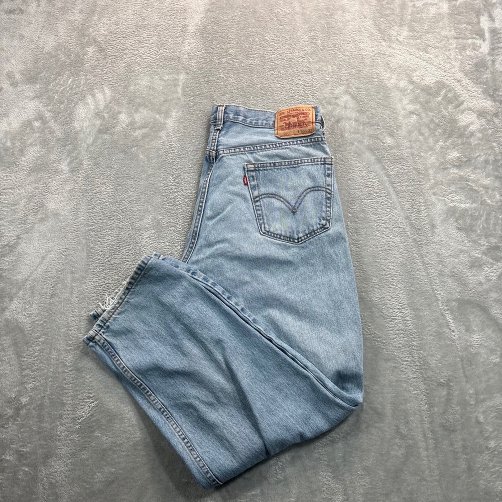 Levis 560 Comfort Fit Jeans Mens 36x32 Light Wash Baggy Tapered Denim